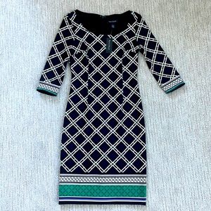 White House|Black Market NWT sheath dress with pattern, Size 00